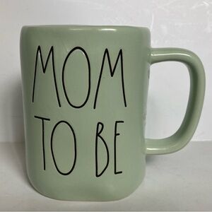 Rae Dunn Mug MOM TO BE Artisian Collection Green Pregnant Coffee Tea Drinks EUC
